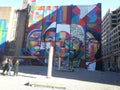 Mural art by brazilian artist Eduardo Kobra, West Village, Manhattan, NY