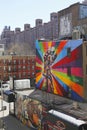 Mural art by Brazilian Mural Artist Eduardo Kobra in Chelsea neighborhood in Manhattan Royalty Free Stock Photo