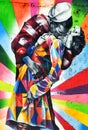 Mural by artist Brazilian artist Kobra Royalty Free Stock Photo