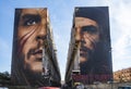 Mural by artist Jorit adoch representing the revolutionary Che Guevara, in Naples, Italy