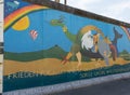 Mural on the Berlin Wall at East Side Gallery Royalty Free Stock Photo