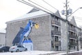 Mural Of A Blue Jay On Main St In Moncton Royalty Free Stock Photo