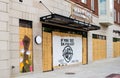 Black Lives Matter Mural on a Boarded Up Window in Downtown Columbus