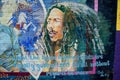 Mural with Bob Marley, Belfast, Northern Ireland Royalty Free Stock Photo