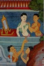 Mural Buddhist temple Thailand