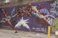 Mural on building in the Pilsen neighborhood of Chicago`s Lower