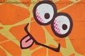 Mural, cartoon, stylized expression Royalty Free Stock Photo