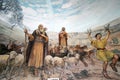 A mural in the Church of the Shepherds` Field near Bethlehem Royalty Free Stock Photo