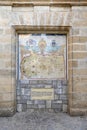 Mural containing the first cartographic map of the new world, made by Juan de la Cosa