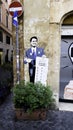 Mural critic about the Italian Prime Minister, Giuseppe Conte, i