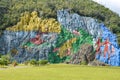 Mural de la Prehistoria, a giant cliff painting in the Vinales area of Cuba