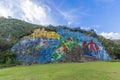 Mural de la Prehistoria (The Mural of Prehistory) in the Vinales valley, Cuba.