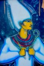 Mural of egyptian god in Balboa Park vibrant WorldBeat Cultural