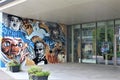 Mural at the entrance to the cinema made by Alain Welter in Koler, Luxembourg Royalty Free Stock Photo