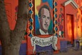 Mural of famous Singer Pedro Infante on a wall in Guamuchil