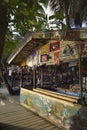 Mural and flags at Foxy`s Beach Bar, Jost Van Dyke, BVI