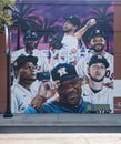 Mural by Franky Cardona Depicting the Houston Astros in The Woodlands, Texas