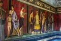 Mural fresco of the Villa of the Mysteries, Pompeii, Italy Royalty Free Stock Photo