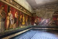 Mural fresco of the Villa of the Mysteries, Pompeii, Italy Royalty Free Stock Photo