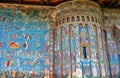Mural Fresco at Voronet Monastery Royalty Free Stock Photo