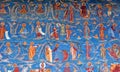 Mural Fresco at Voronet Monastery, Romania Royalty Free Stock Photo