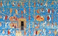 Mural Fresco at Voronet Monastery Romania Royalty Free Stock Photo