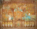 Mural of Gajendra Moksham in Krishnapuram Palace at Kerala, India