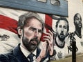 Mural of Gareth Southgate, Harry Kane and Raheem Sterling unveiled in London Royalty Free Stock Photo