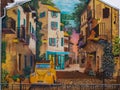 Mural graffiti Spanish street painted by Dmitriy Yablonskiy and Sergey Klochkov