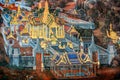 Mural in the Grand Palace, Bangkok, Thailand