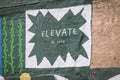 Elevate -- be love - mural Royalty Free Stock Photo