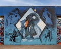 Mural by James Moore honoring businessman R.T. Ashford in Deep Ellum, Texas, part of the Blues Alley project.