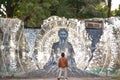 Mural of Maharishi Mahesh Yogi, Beatles Ashram, Rishikesh, India