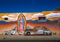 Mural with Old Car Royalty Free Stock Photo