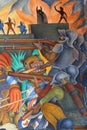 Mural painted by Diego Rivera in the Cortes palace in cuernavaca morelos, mexico I