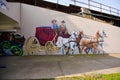 Mural painted on train trestle