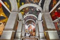 Mural painting inside a church. San Juan Bautista. Alarcon, Cuenca