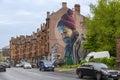 Mural painting modern-day St Mungo Glasgow