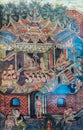 Mural painting of Thai folktale of Songthong