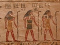 Mural paintings in Ramses V and Ramses VI tomb in valley of the kings in Luxor in Egypt