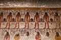 paintings in siti 1 tomb in valley of the kings in Luxor in Egypt