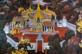 Mural paintings at Wat Phra Kaew, Bangkok Royalty Free Stock Photo