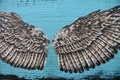 Bird wings mural in alley, Corvallis, Oregon