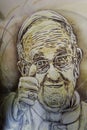 Mural of Pope Francis