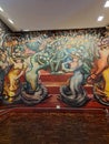 Mexico City, Mexico - August 9, 2023: Mural From Porfirismo to the Revolution by David Alfaro Siqueiros in Chapultepec Castle Royalty Free Stock Photo