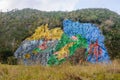 Mural prehistory in Vinales Valley, Cuba