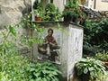 A mural in a backyard on Zielona Street in PoznaÃâ, Poland