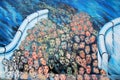 Mural sea of humanity Royalty Free Stock Photo