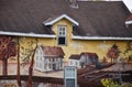 Mural on the Side of a House in Baysville, Ontario Canada Royalty Free Stock Photo