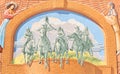 Mural On the Side of The National Cowgirl Museum and Hall of Fame Royalty Free Stock Photo